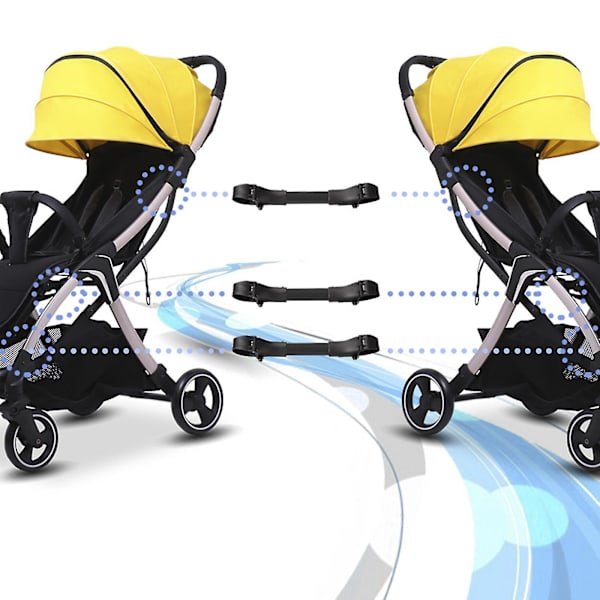 3 stk. Universal Twin Baby Stroller Connector Prams Connectors Til Udendørs Brug