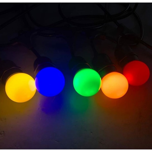 Flerfärgade LED-lampor för feststämningslampor, 20 st