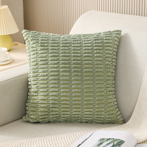 Set of 2 Comfort cushion cover Corn-shaped cushion cover decoration Square cushion cover 45x45 cm green