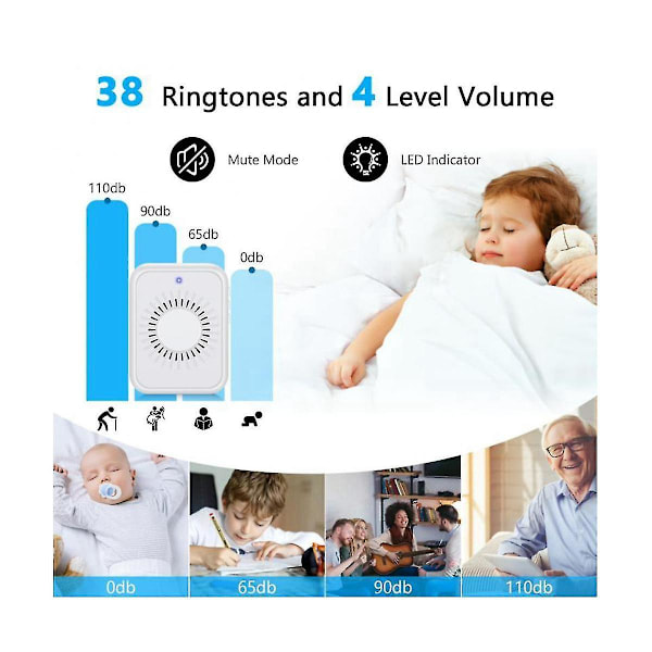 X6 Visuel Dørklokke Stemme Dørtelefon Klokkespil Vga Nattesyn Ip Kamera Wifi Smart Alarm Sikkerhed