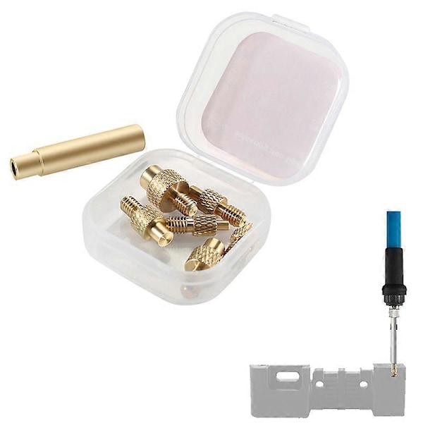 1 Set Värmeinsatsmutter Järnspets M2 M3 M4 M5 M6 Gänga Inbäddad Kit Värmeinsättningsverktyg För Plast 3D-skrivare Lödkolv