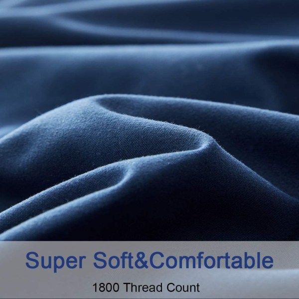 Lakan Set Super Soft Microfiber 1800 Thread Count Luxury Egyptian Lakan Deep Pocket 4 Delar Set, queen size