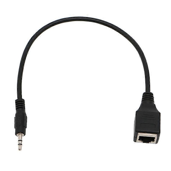 3,5 mm:n urosliitin TRS-äänikaapeli RJ45-liitäntään Ethernet-sovitinjohto 1 kpl