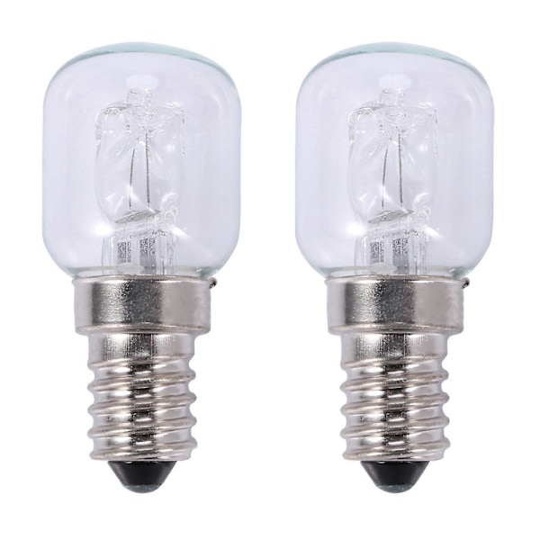 2x E14 Högtemperatur Lampa 500 Grader 25W Halogen Bubbla Ugnslampa E14 250V 25W Quartz Lampa