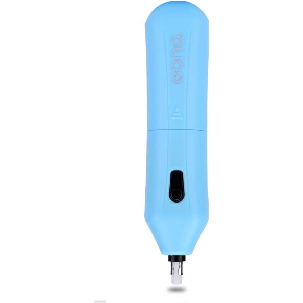 1 st elektrisk suddgummi, bärbar elektrisk gummipenna med 10 suddgummipåfyllningar (blå)