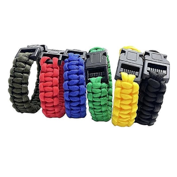 23cm sju kärnors Paracord Escape utomhus Nöd Flätat Rep EDC Camping Överlevnad Räddningsarmband Verktyg