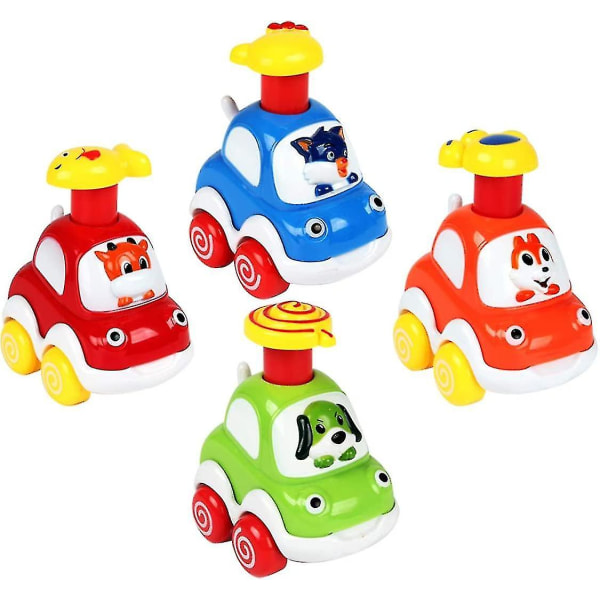 Pædagogisk legetøj til 1 2 3 år gamle børns gave presse- og billegetøj Baby minilegetøjsbiler Småbørn Lastbillegetøjssæt