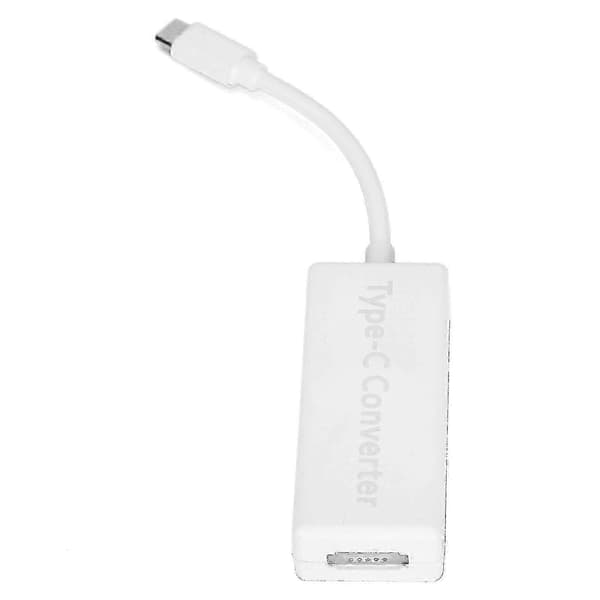 Adapter for MagSafe 2/1 til TypeC-konverter for MacBook Switch-spillkonsoller Mobiltelefoner Bærbare datamaskiner (Hvit)