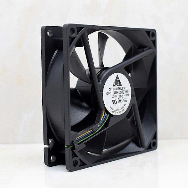 9025 DC 12V 0.6A AUB0912VH Computer CPU Køleventilator 90X90X25mm 4 Wire Connector PWM Temperaturstyring