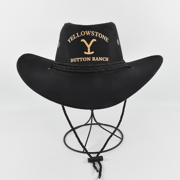 Europeisk og amerikansk Yellowstone Buet Eaves Cowboy Hat Retro Jazz Hat Yellowstone Cowboy Hat Knight Hat
