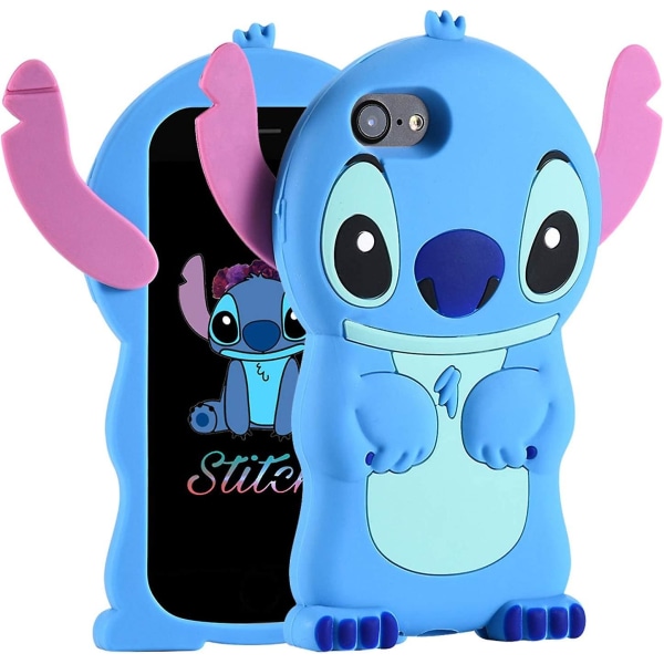 Fodral till Iphone 5s 5c 5 case, Lilo Stitch Söt 3d tecknad Unik mjuk silikon Djurgummikaraktär Stötsäker Anti-stötskydd Pojkar Barn Flickor