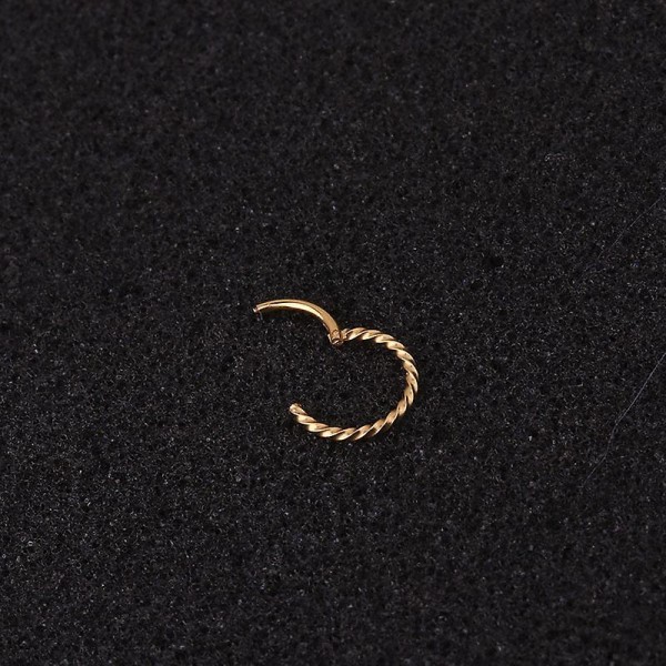 Twist lukket ring rustfrit stål sømløs ring åben ring øre spænde øre knogle søm 1stk, 6mm-12mm