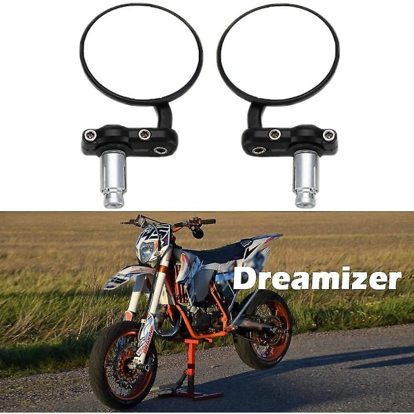 Runde motorcykel styr spejl 7/8\" 22mm, motorcykel spejl til gade sport cykler cruiser