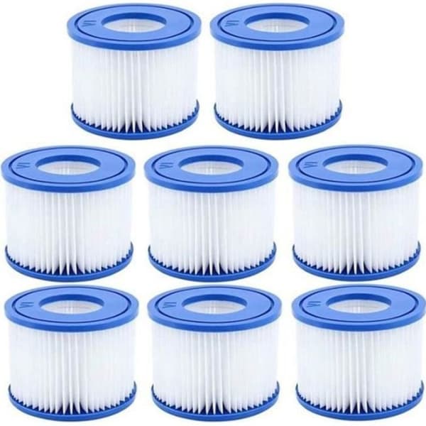 Blå - 8-delt poolfilter til Bestway Spa, Type VI pumpepatron, jacuzzifiltre til...