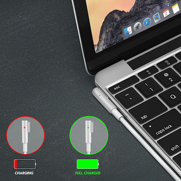 60W MagSafe Strømadapter for MacBook / MacBook Pro 13 '' Rask Sikker - Hvit