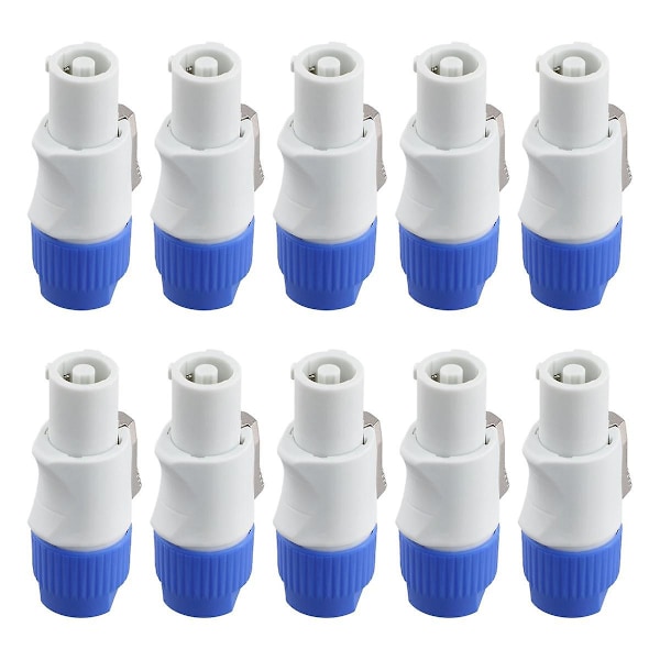 10 stk. 3-bens han Powercon-stik Signalindgangsjack til Beam Light Stage Light Power Output