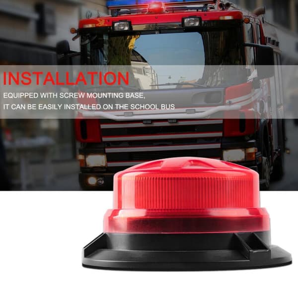 Universal LED-blinklys til bil - 12-24V, rød, 1 stk.