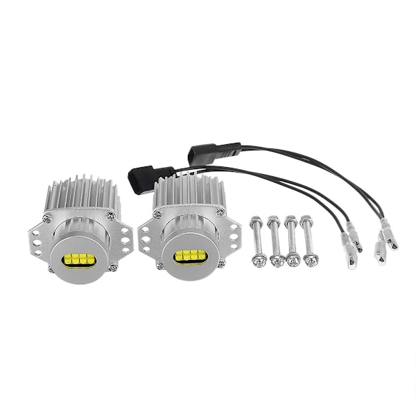 2 st Angel Eyes CANbus 80W LED-strålkastare Markörlampor Fel Fri för - E90 E91 3 Serie 2005-2008 Super Vit