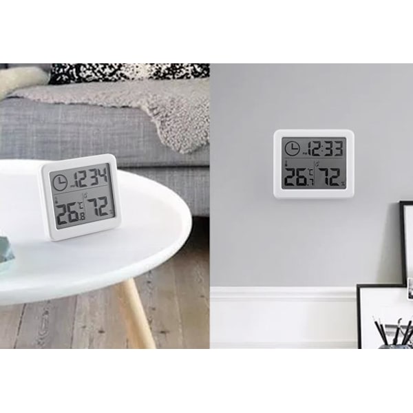 1 kpl Valkoinen Älykäs Koti Elektroninen Digitaalinen Hygrometrit 81*71*10mm