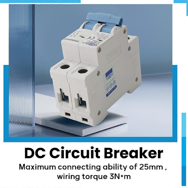 TOMZN 2P DC 1000V Solcell Mini Brytare DC MCB Brytare för PV System