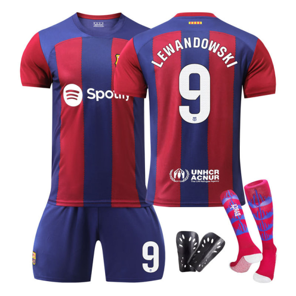 2324 Barcelona hjemmebanetrøje børns studerende voksen træningstøj sportsdragt mænd og kvinders fodbolduniform No number 16