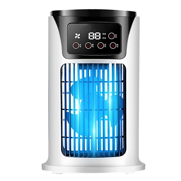6 hastighedsindstillinger Spray Air Cooler, lav støj, 6 timers timing, hurtig afkøling, fordampende aircondition-ventilator til stue soveværelse