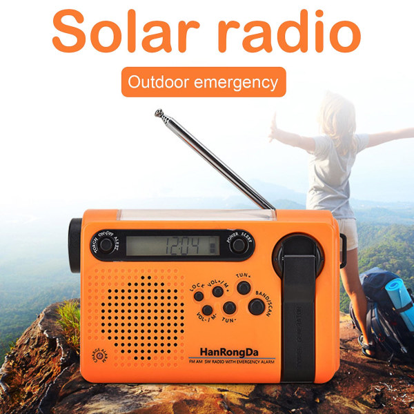 HRD-900 Nødradio Bærbar Full Band Lommelygte Udendørs Solar Charging Survival Radio til camping