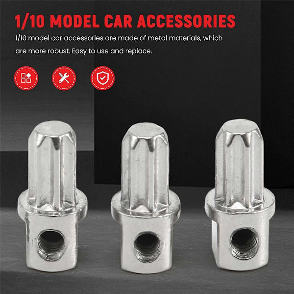 3 stk. Bageste Center Drivnav 6888 til Traxxas Slash 4X4 VXL Remo Hobby 9EMO HuanQi 727 1/10 RC Bil Upg