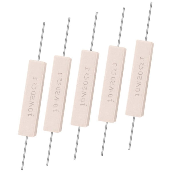 Amico 5x 10W 20 Ohm 5% Trådviklet Keramisk Cementmodstand 10 Watt