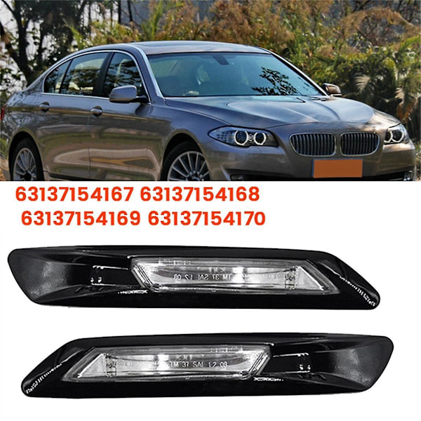 1Pari LED-sivumerkkivalon suuntavilkut F10 F11 F18 550i 535i 528i Sedan 11-2013 63137154169 63137154170,B