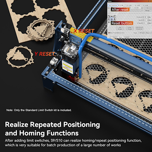 SCULPFUN S9/S10 Standard Gränslägesbrytare Öppen Hempositioneringsfunktion Perfekt Match S9/S10 Graverings- och Skärmaskin Lämplig För 45V-Slot Alumin