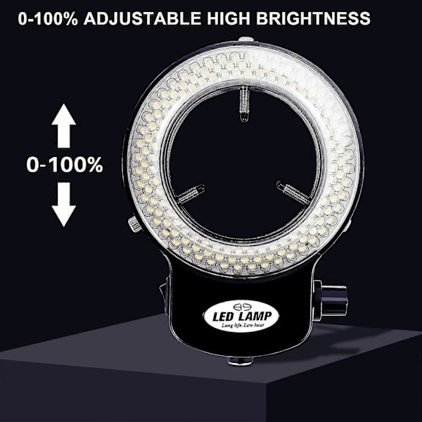 144 Led Miniskoopin Rengasvalo 0 - 100% Säädettävä Lamppu Miniskoopin Rengasvalolle S202412301