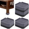 Möbelhöjare - Ej specificerad - 4-pack - 4 cm - Halkfria - Grå plast