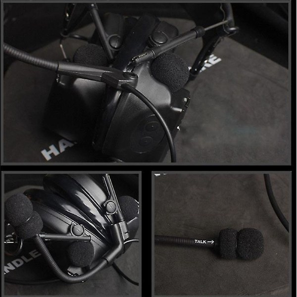 Ersättningsbommikrofon kompatibel med Peltor COMTAC ii/iii 2/3 Headset 2-stiftsmikrofon