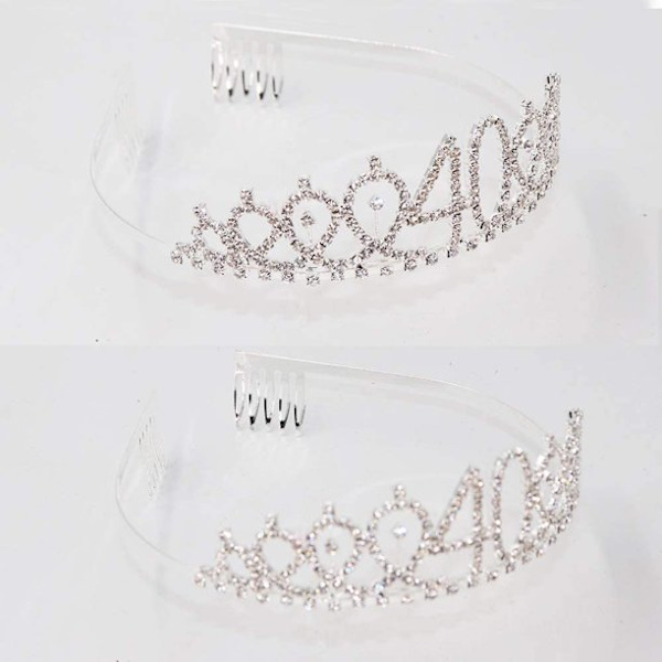 30 og Fantastisk Sash & Rhinestone Tiara Sæt - 30-års Fødselsdag Sash 30 Fødselsdag Gaver Festartikler, Sølv