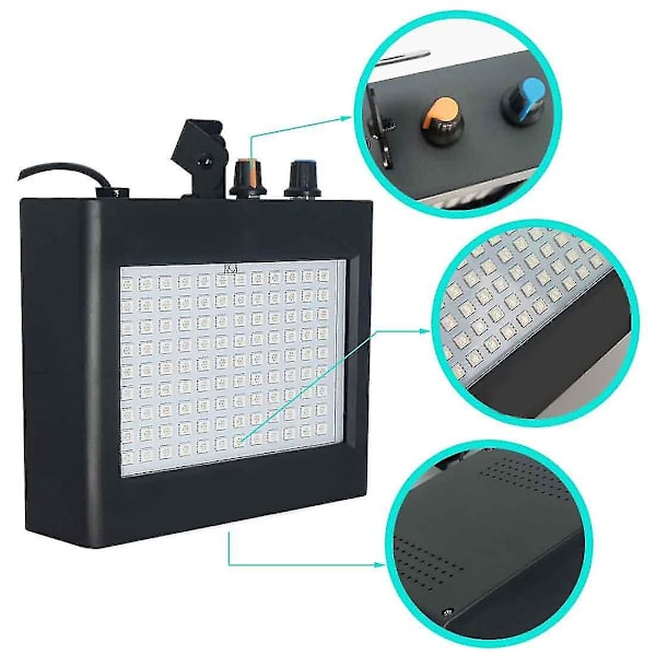 180 Strobe Flash Lys Bærbar 35w Rgb Fjernbetjening Lydstyring Strobe Hastighed Justerbar Til Scene Disk -(ws)