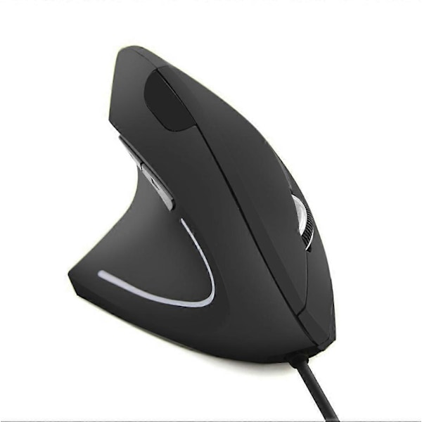 Ergonomisk optisk USB-kabelansluten vertikal datormus för vänster hand, gamingmus