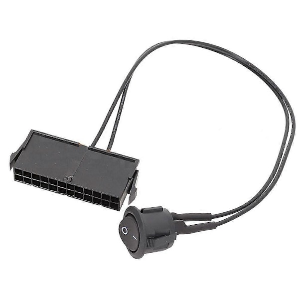 24 Pin Hun ATX PSU Strømforsyning Starter Tester Start Op Jumper ON OFF Switch Kabel 18AWG 30CM