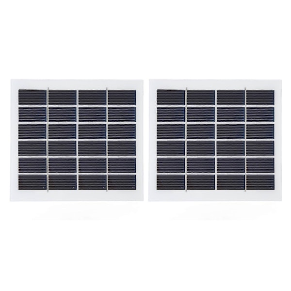 2 kpl Kannettava aurinkopaneeli 2w 6v Mini aurinkokennot Korkea muuntohyötysuhde kotitalouksien valaistusjärjestelmään