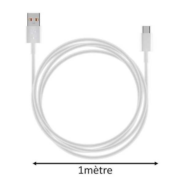 33W Hurtigoplader + USB-C USB-kabel til Samsung Galaxy A13 4G SM-A135F 6,6\" - Hvid