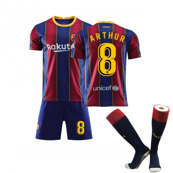 20-21 Barcelona tröja nr 10 fotbollströja ny kostym vuxna barn kortärmad laguniform Z2021 No.8 24size