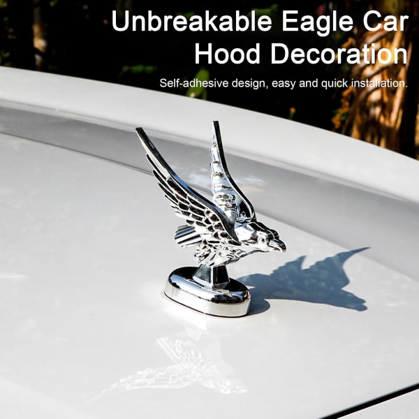 3D Eagle bilpanserpynt selvklebende kult universal bilmotorbiler frontpanser dyredekorasjon bilrekvisita