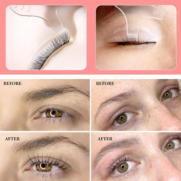 （Transparent）20ST Y-formet øjenvippebørste til øjenvippeforlængelse, øjenvippeløftbørste til øjenvippemakeupværktøj