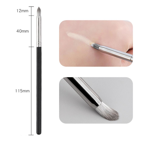 Double-headed Concealer Brush, Made Of Fiber Hair, Aluminum Tube, Birch Paint, Easy To Use