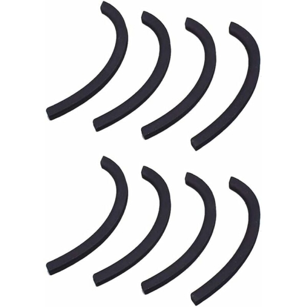 Silikone ørekrog Øreclips Tilbehørsøreforlængere, 4 par, sort