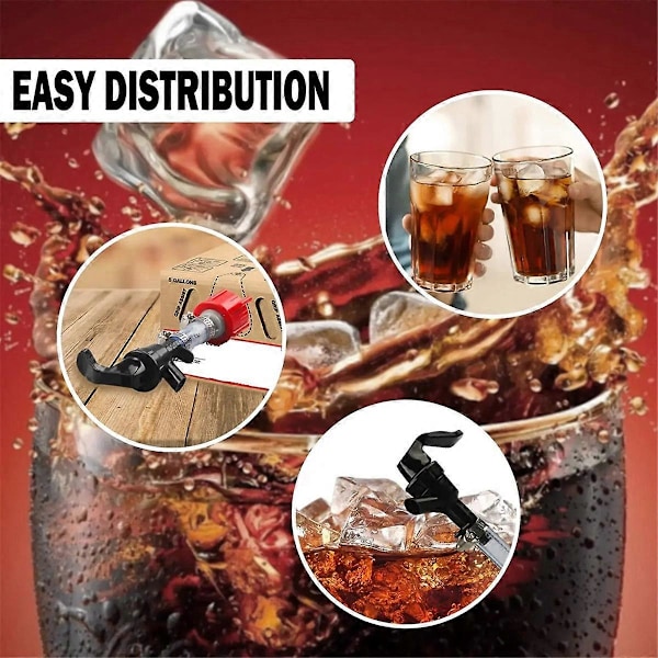 Generisk Rød BIB Haneventil til Coca Cola Bag in Box Sirupper Picnic Hane Dispenseringsslange Kit Fra