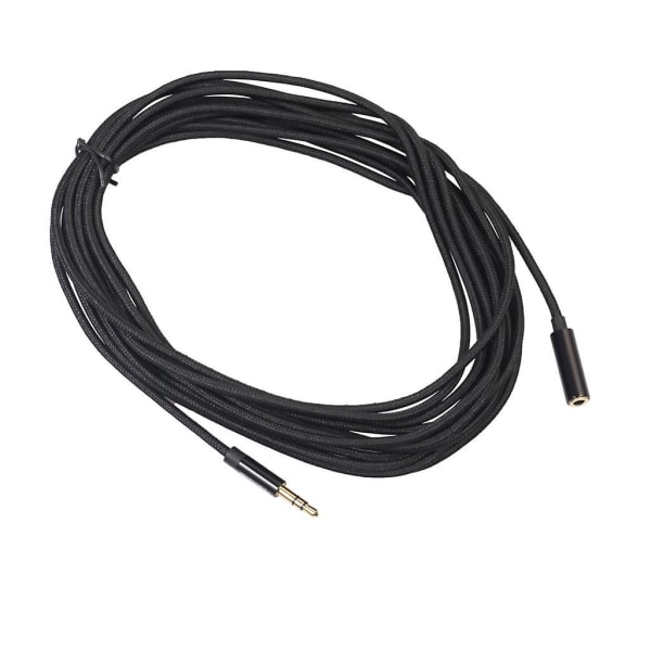 Hodetelefonforlengelseskabel 3,5 mm Jack hann til hunn Aux-kabel Svart 0,5 M