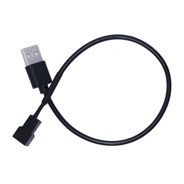 30cm USB-hane til 3-bens adapterkabel-stik til pc-computerkasse-cpu-ventilator