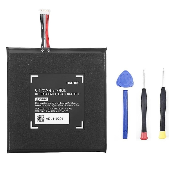 3,7v 4310mah Hac 003 batteri til switch-spilkonsol Hac-003 Li-ion genopladelige batterier med reparationsværktøjssæt