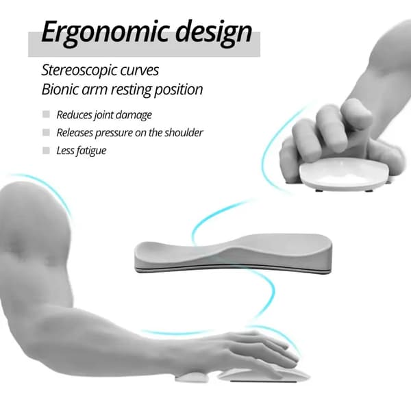 Ergonomisk håndledsstøtte musemåtte G80 Gel skridsikker strømlinet håndledsstøtte musemåtte til computer musemåtte til kontorspil PC sort